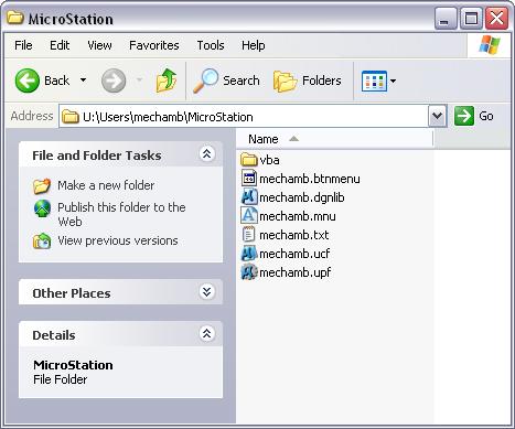 MicroStation User Configuration Files and Folders