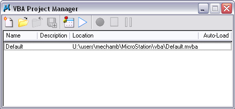 MicroStation VBA Project Manager