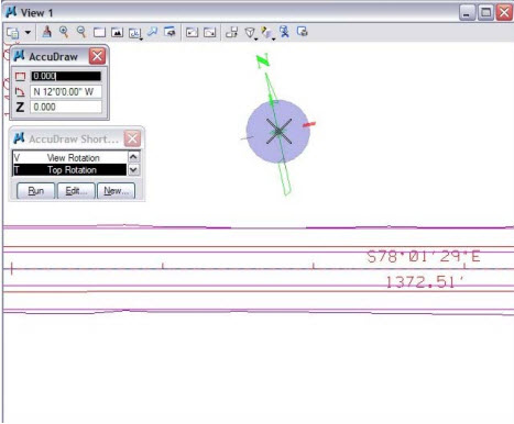 Placing a North Arrow, North, in a Rotated View