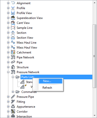 Create New Parts LIst