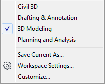 3D Modeling workspace