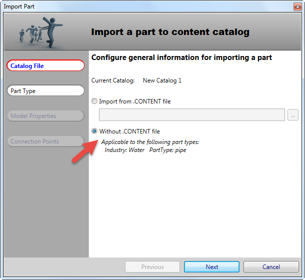 Create a pipe without .CONTENT file