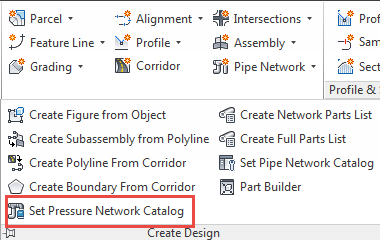 Set Pressure Network Catalog