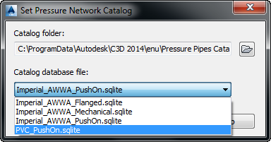 Set Pressure Network Catalog