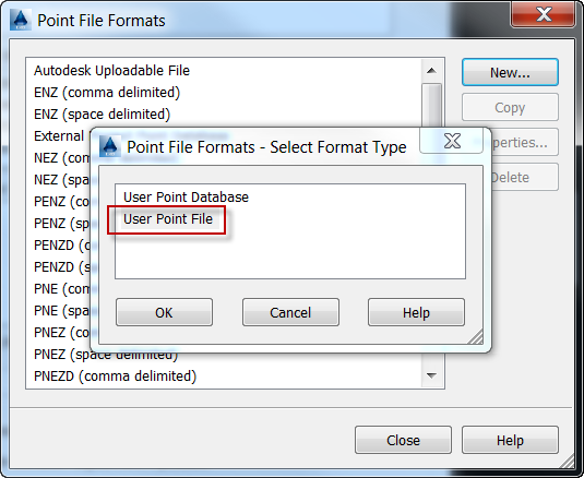 User Point File Format