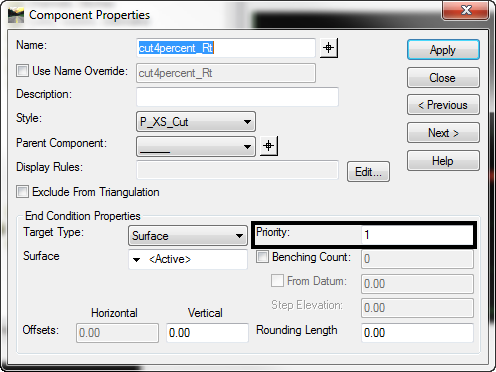 inroads component properties