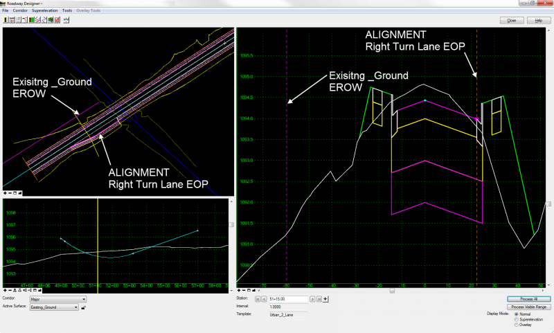 Inroads Roadway Designer Display References