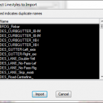 dialog to import linestyle library