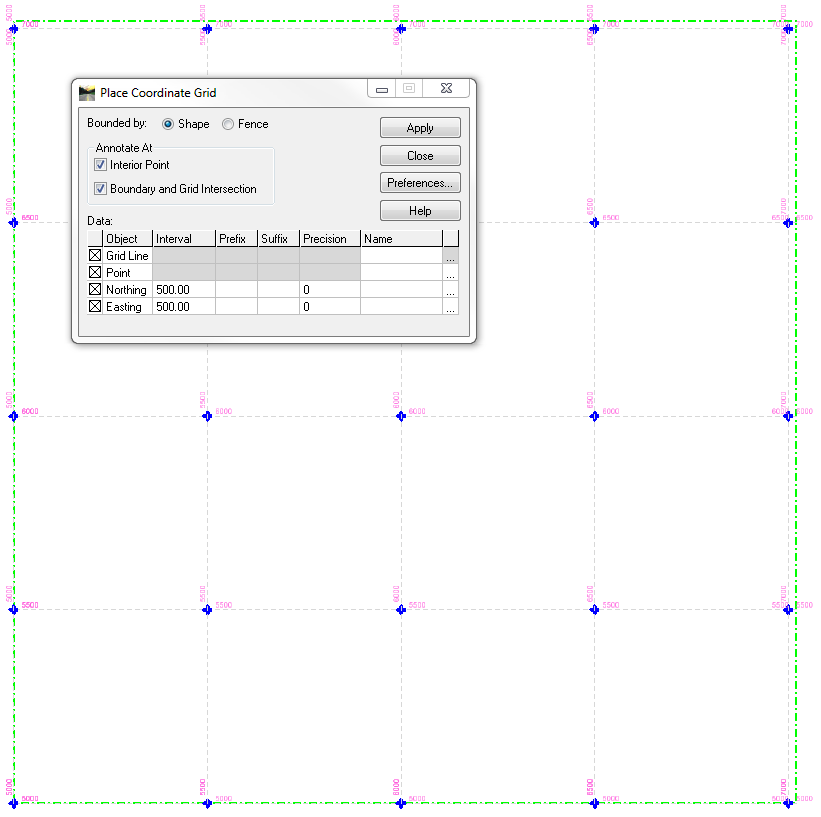 inroads place coordinate grid