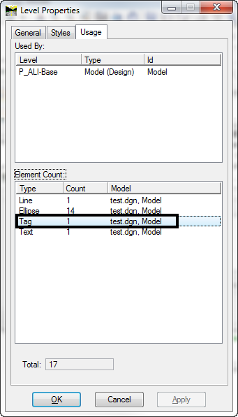 microstation cant delete level usage tag