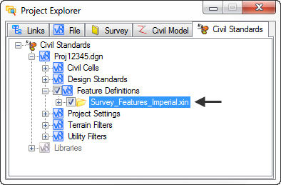 OpenRoads InRoads CIVIL_SURVEY_STYLEFILE configuration variable