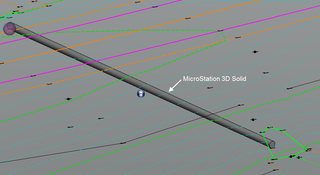 openroads survey 3d pipe mvba solid