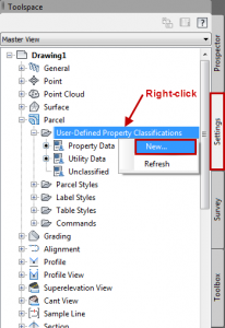 User Defined Property Classification