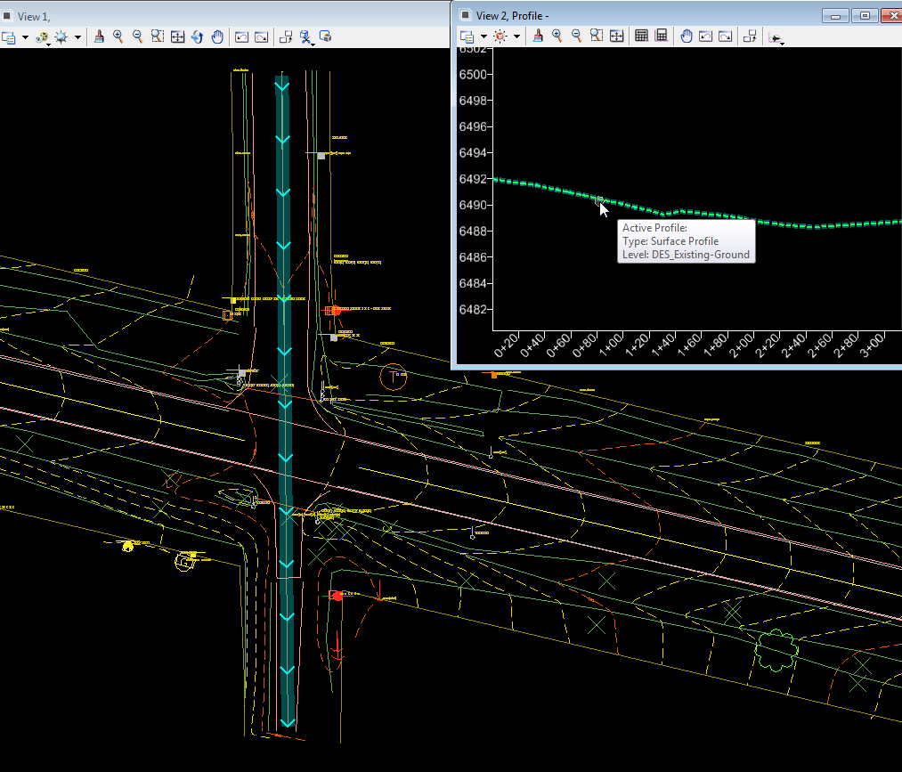 openroads profile symbology