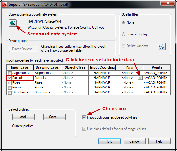 retain layer for existing points in autocad civil 3d 2013