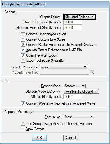 microstation google earth kml collada export rendering