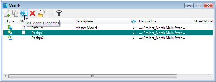 MicroStation CONNECT Edit Model Properties