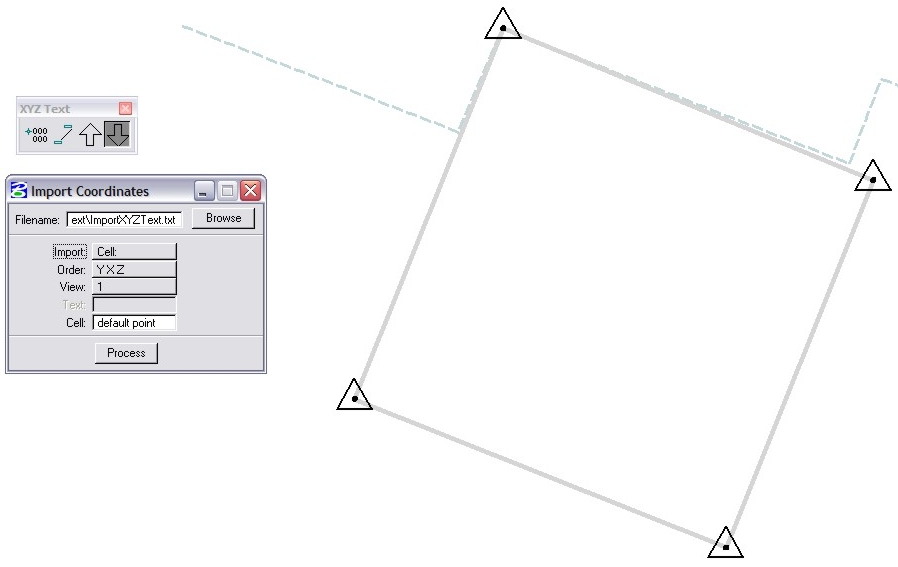 MicroStation Import Coordinates