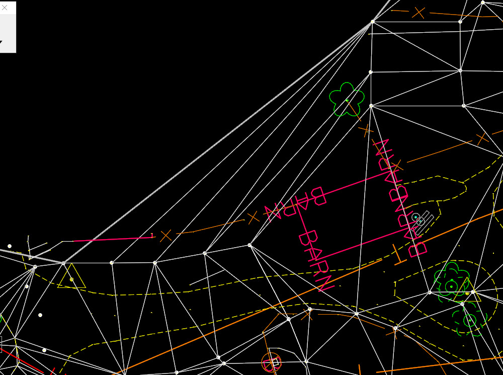 openroads terrain element model triangles concave area boundary