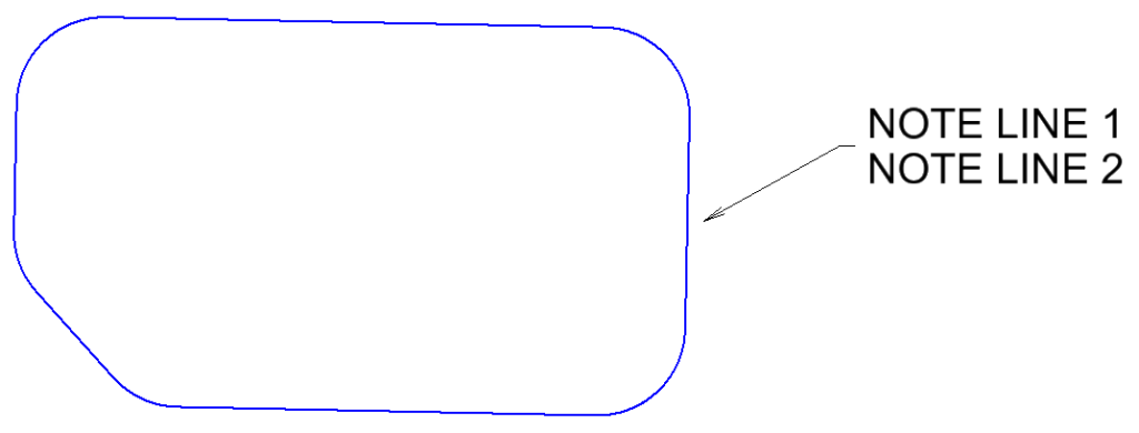 MicroStation Tip: Create a two line Note element with the leader extending  between the lines of text