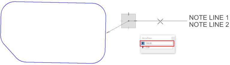 MicroStation Tip: Create A Two Line Note Element With The Leader ...