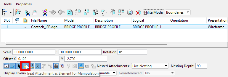 Treat Attachment as Element for Manipulation tool option within MicroStation